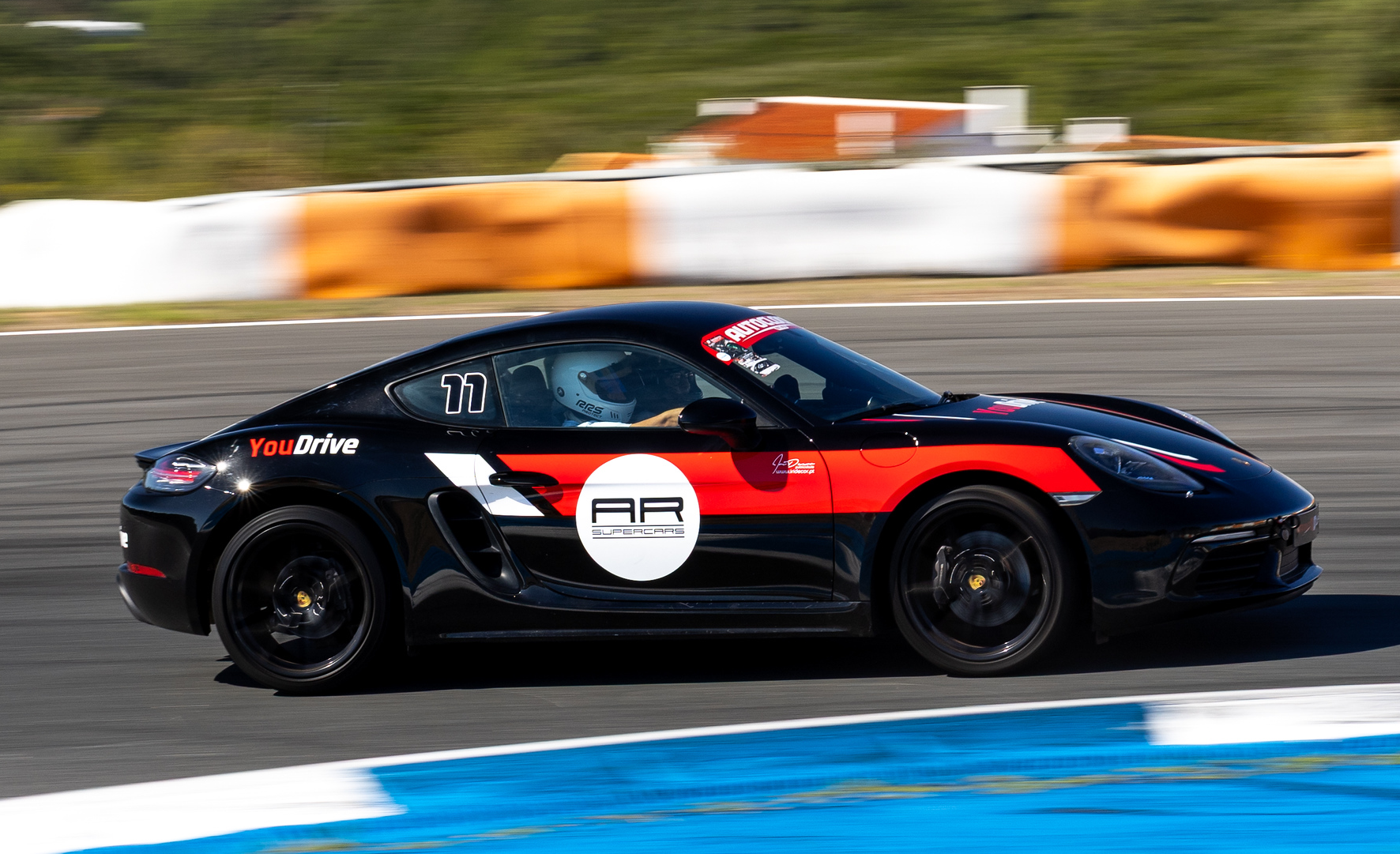Porsche Cayman on track