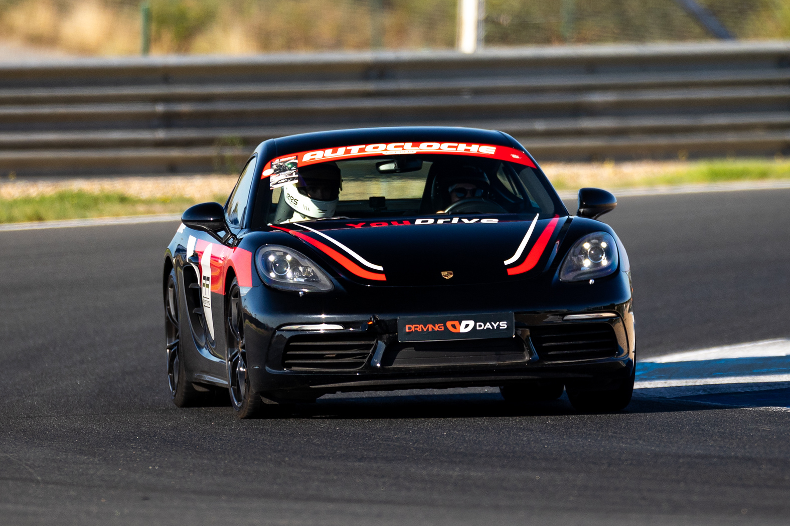 Porsche Cayman on track
